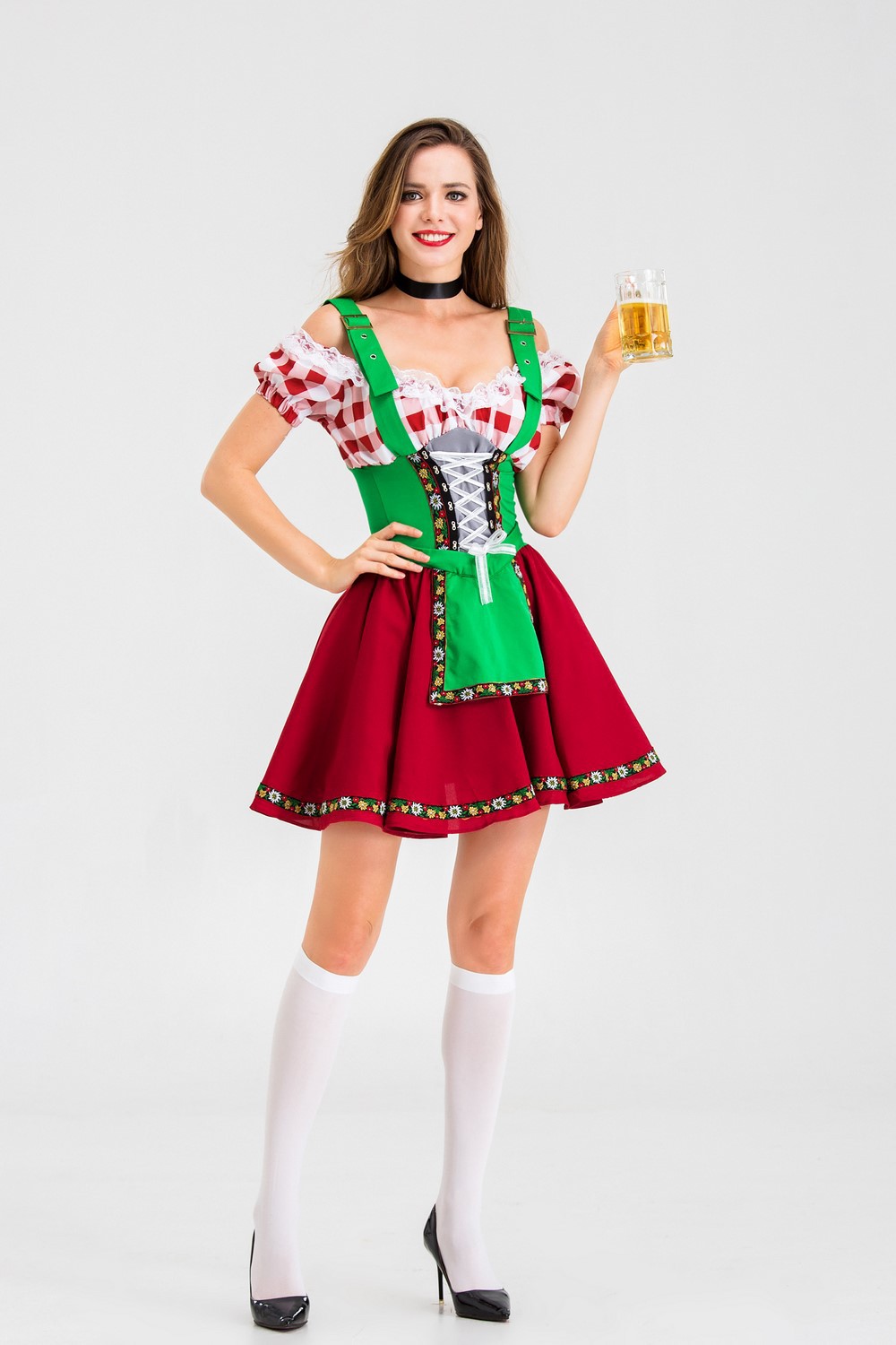 万圣节德国啤酒节服装啤酒妹演出服舞台服餐厅工作服酒吧女仆装