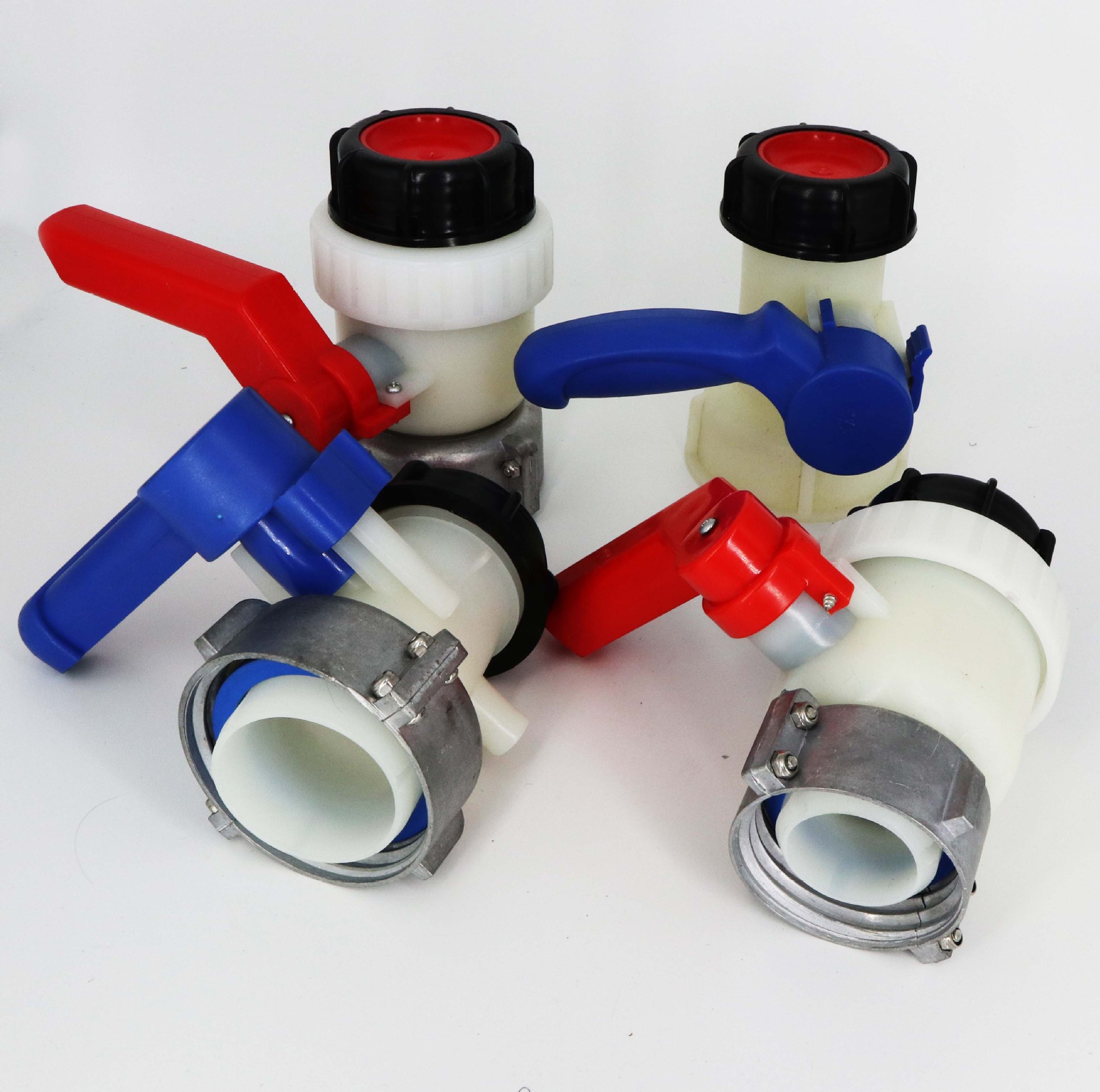 1000l塑料吨桶配件阀门吨桶球阀方箱开关耐酸碱ibc吨桶球阀蝶阀