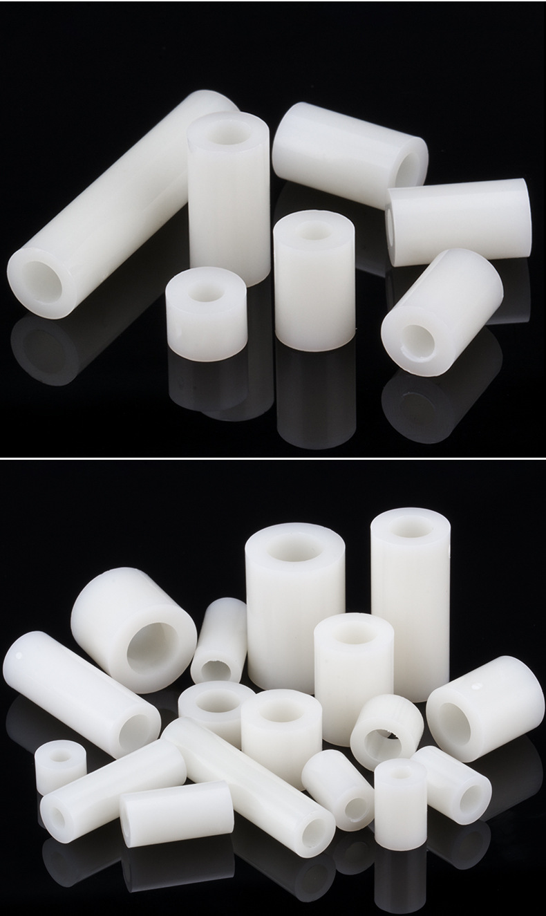 厂家直销 直通绝缘柱 尼龙套管 圆孔支柱 圆体间隔柱 abs塑料垫柱