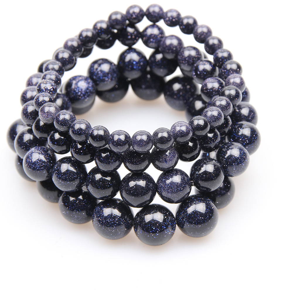 周连发批发小饰品批发微商淘宝货源蓝沙石水晶小商品同款圣诞手链