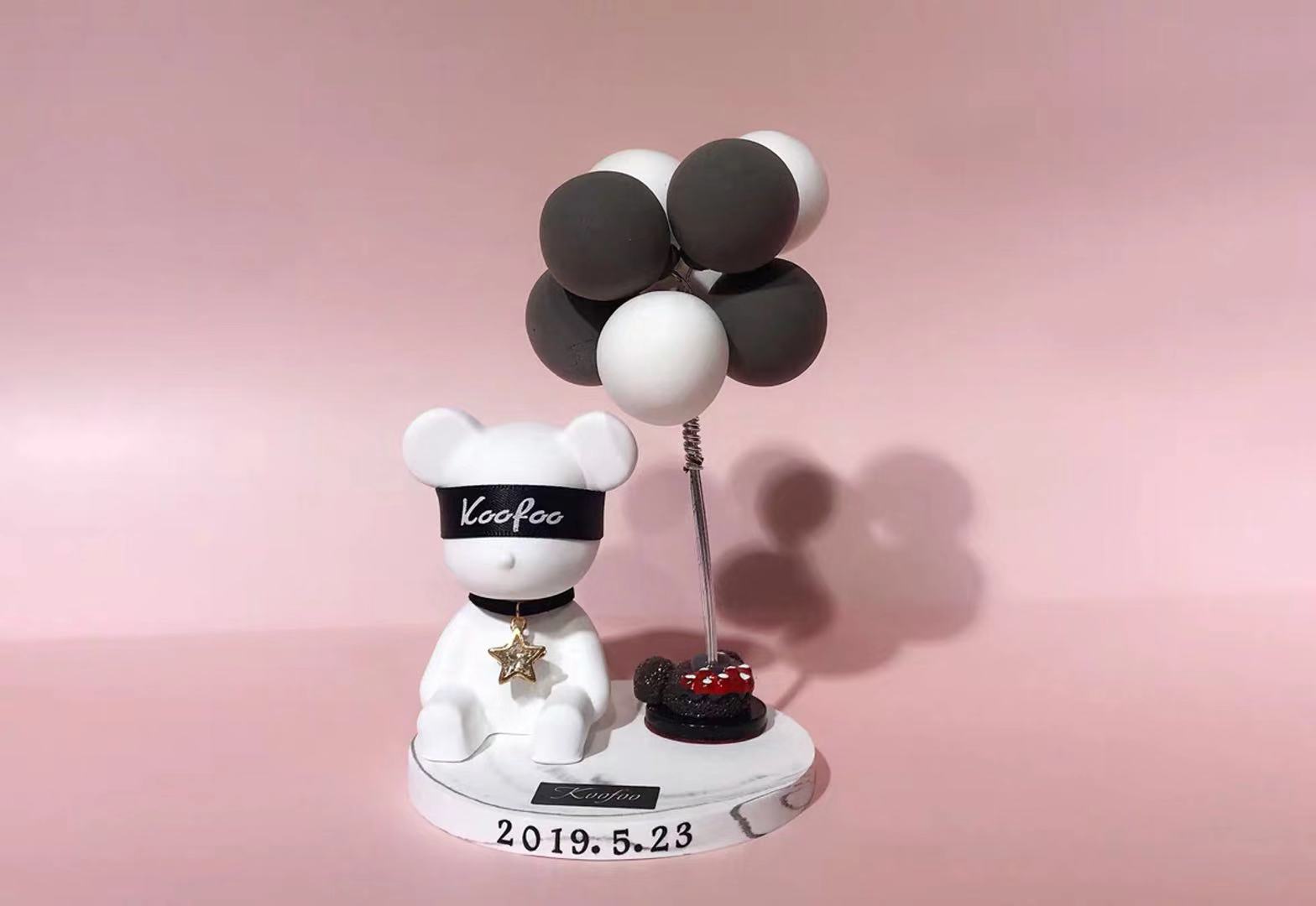 ins火爆3d立体暴力熊汽车香薰摆件石膏扩香石车载香水仪表台装饰