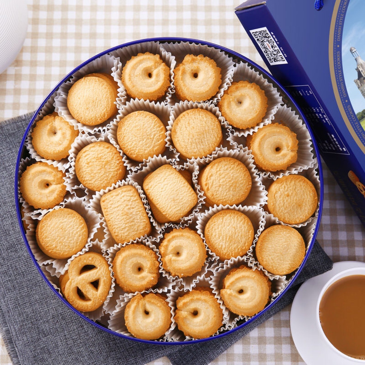 大润谷 曲奇饼干 礼盒装 丹麦风味 曲奇908克 曲奇饼干 休闲食礼