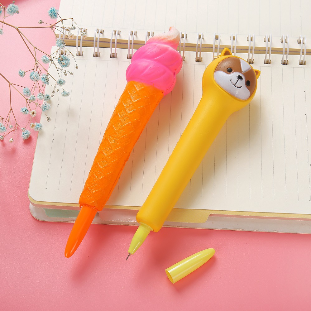 发泄笔减压笔软绵绵学生用捏捏笔可爱超萌中性笔创意解压笔
