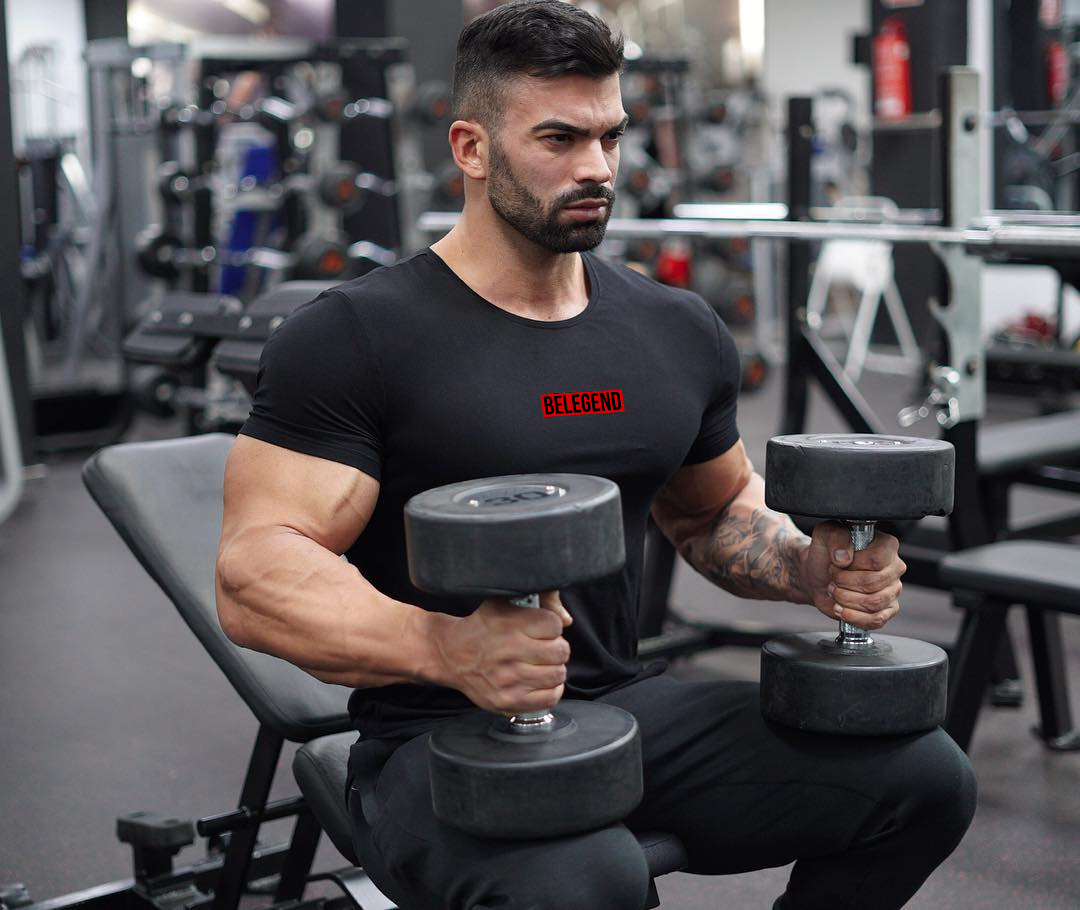 肌肉博士欧美兄弟pro新款运动短袖速干男士健身紧身衣跑步训练服