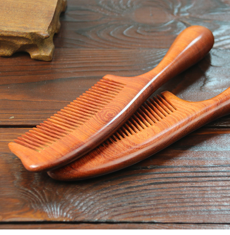 紫檀木梳子实木防静电木梳尼泊尔紫檀木梳子木质檀木