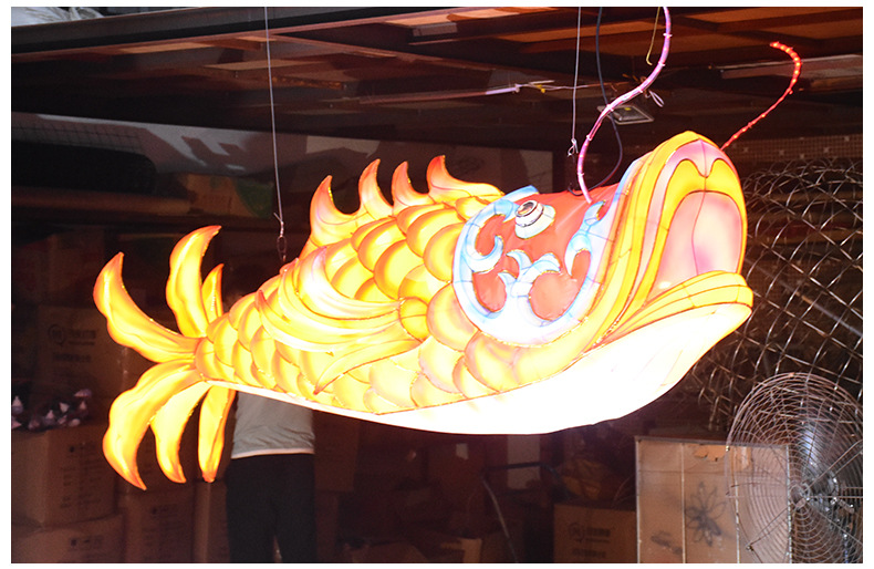 火锅店发光鱼灯笼餐饮装饰挂件商场酒吧餐厅灯笼挂饰创意造型花灯