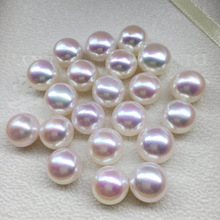 淡水珍珠颗粒珠面包珠戒面珠8-8.5AAAA强光无暇贴片珍珠颗粒批发
