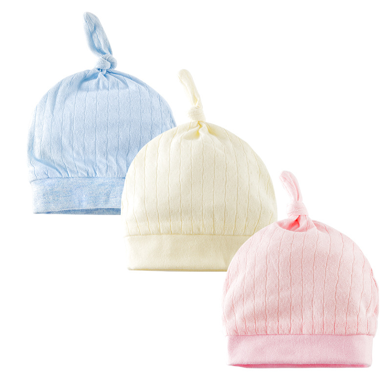 foreign trade european and american summer jacquard babies‘ newborn baby fetal cap baby sleep cap knotted hat choker cap