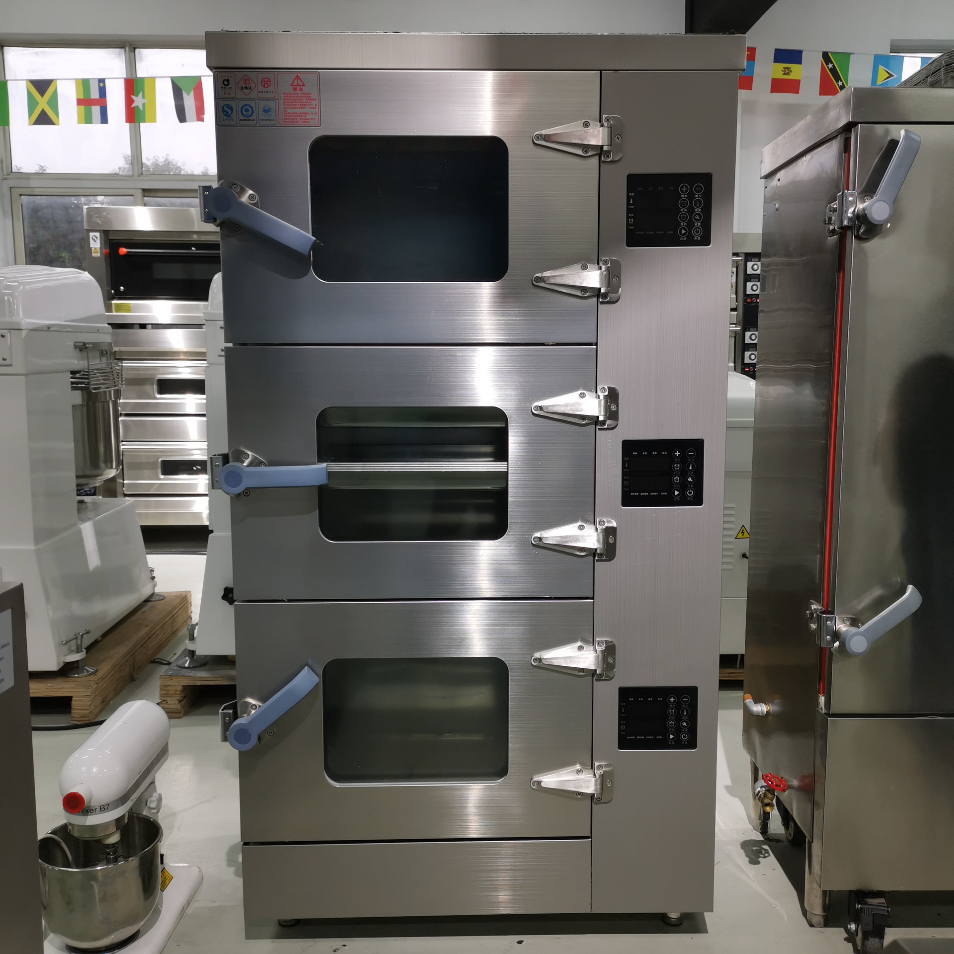 24盘蒸饭柜学校饭店大容量蒸饭车商用电蒸箱蒸饭车燃气全自动