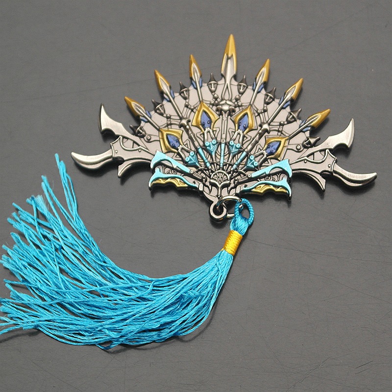 斗罗周边武器唐三孔雀羚扇子合金兵器模型挂件挂饰