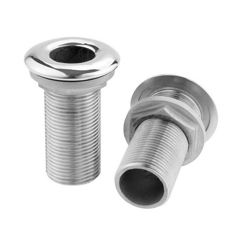 1件 船用五金配件出水口3-4寸26.5mm 排水口全丝 不锈钢