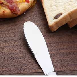 酱不锈刮刀果酱用具小锯齿刀刀奶油不锈钢蛋糕抹刀刀锯烘焙牛油黄