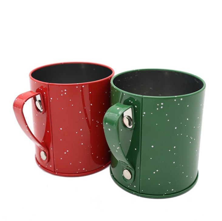 马口铁水杯 不漏水蜡烛罐网红多肉种植马口铁盘栽小花盘 圆形小桶