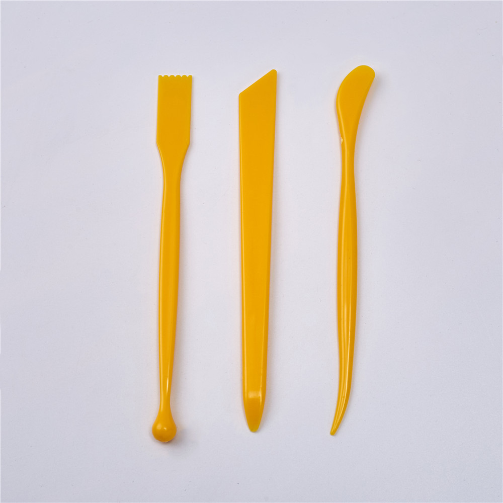 厂家直销美术工具3支塑料泥塑刀儿童泥塑粘土工具陶泥陶艺diy工具
