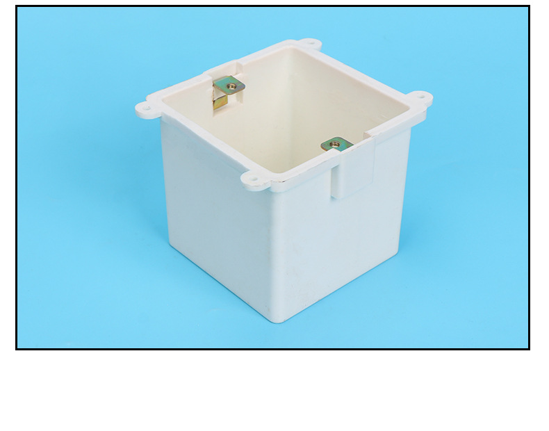 pvc预埋底盒带耳预埋盒工程模板定位盒耳朵带圈接线盒86型暗盒