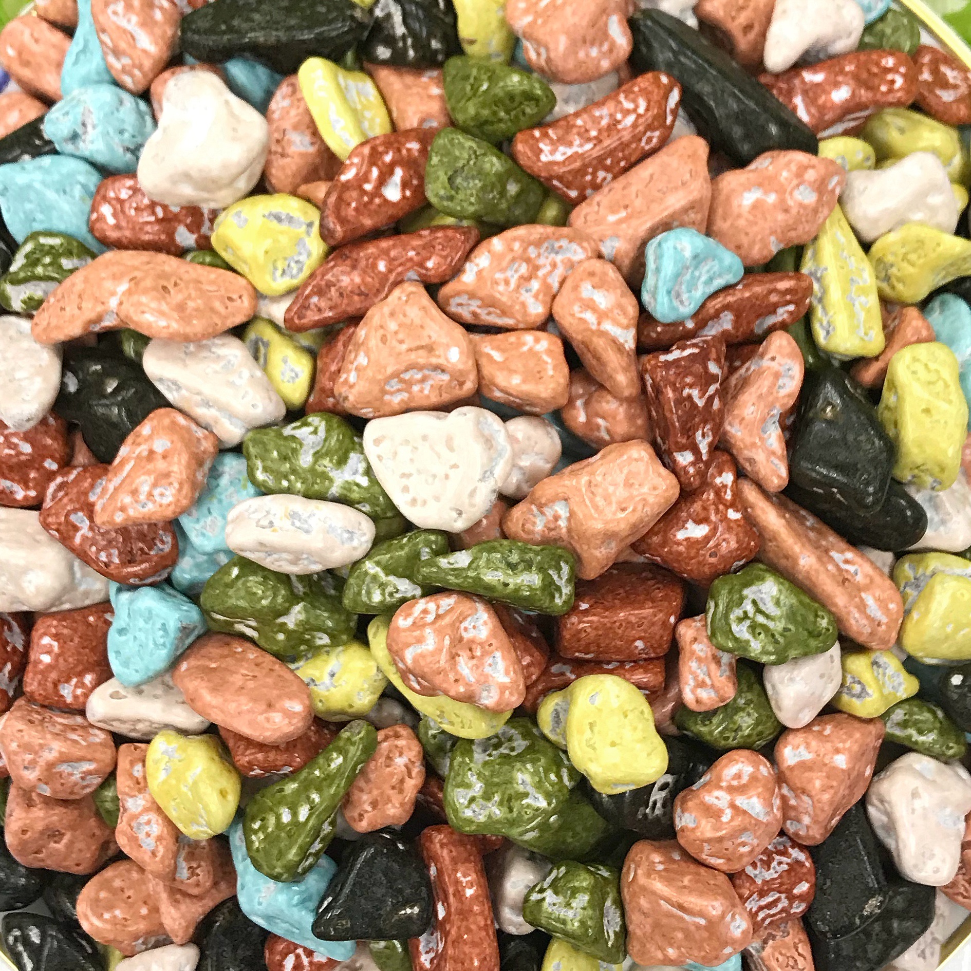 贵石头巧克力2kg/包彩色巧克力豆糖果石头朱古力散装批发休闲零食