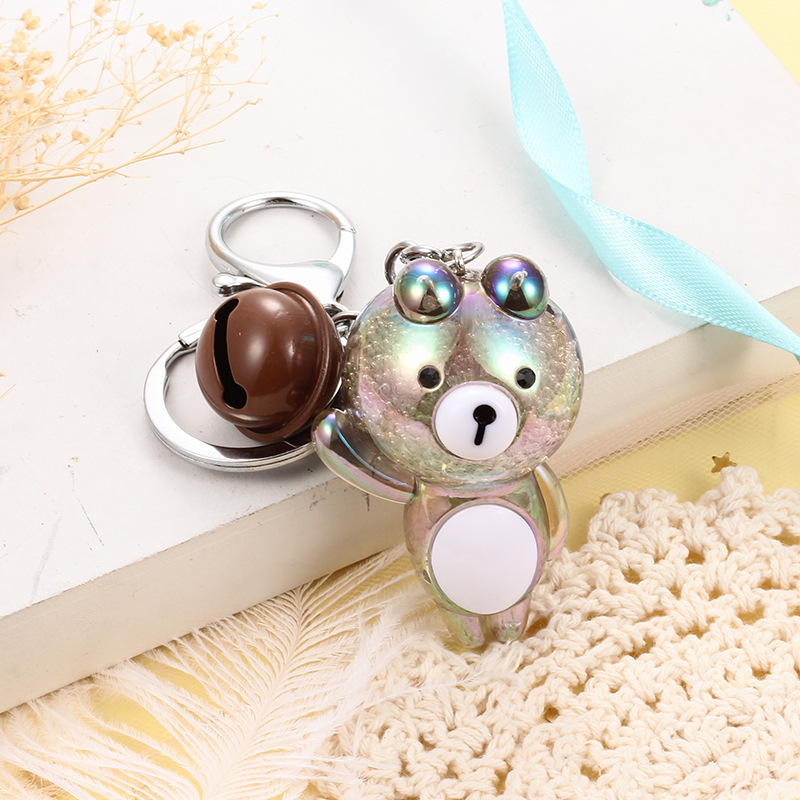 新款卡通创意幻彩气泡熊钥匙扣女可爱包包汽车钥匙链挂件包包挂件