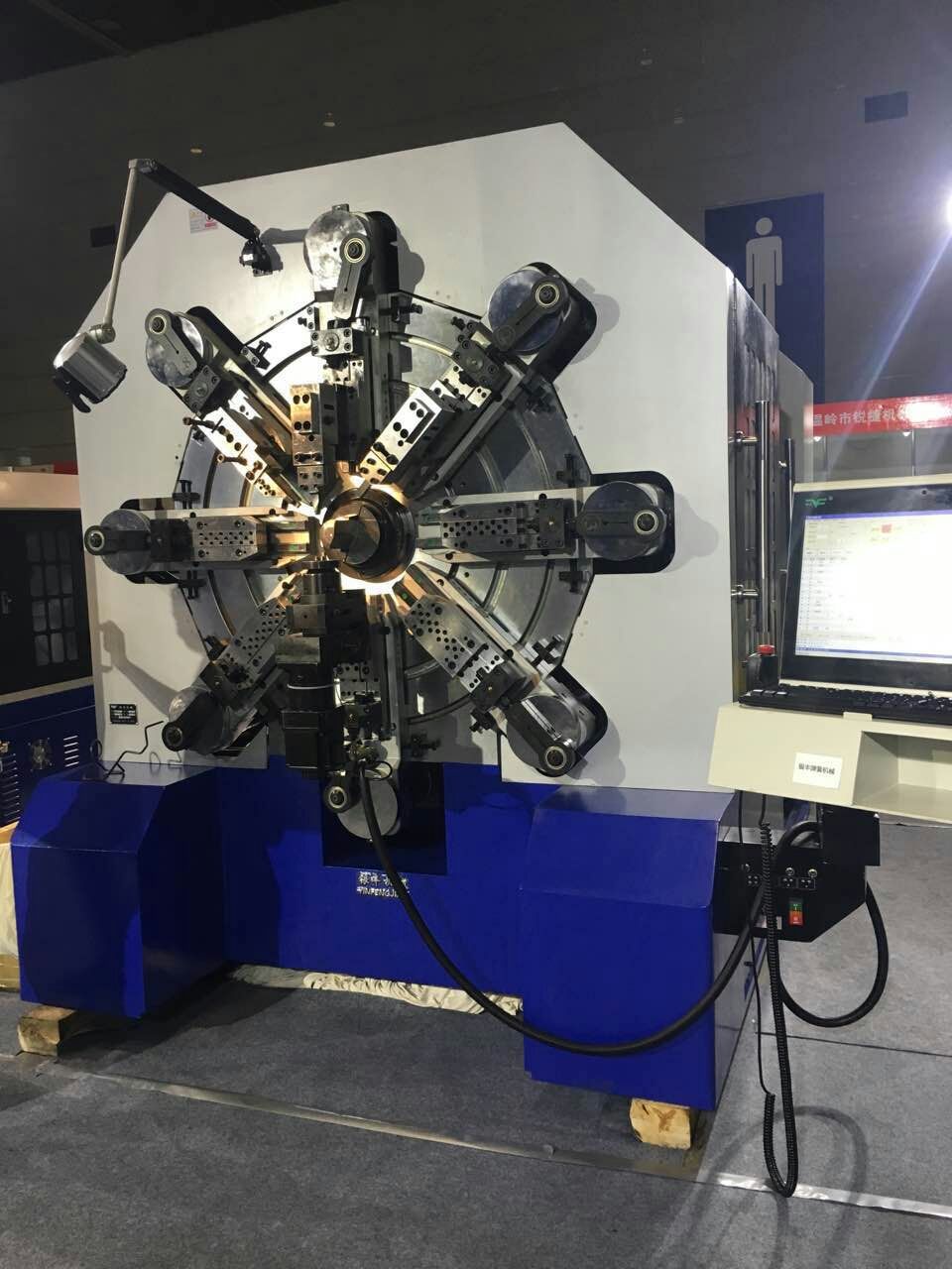 电脑数控无凸轮弹簧机卷簧机线材成型机8毫米八爪机拉簧机扭簧机-阿里