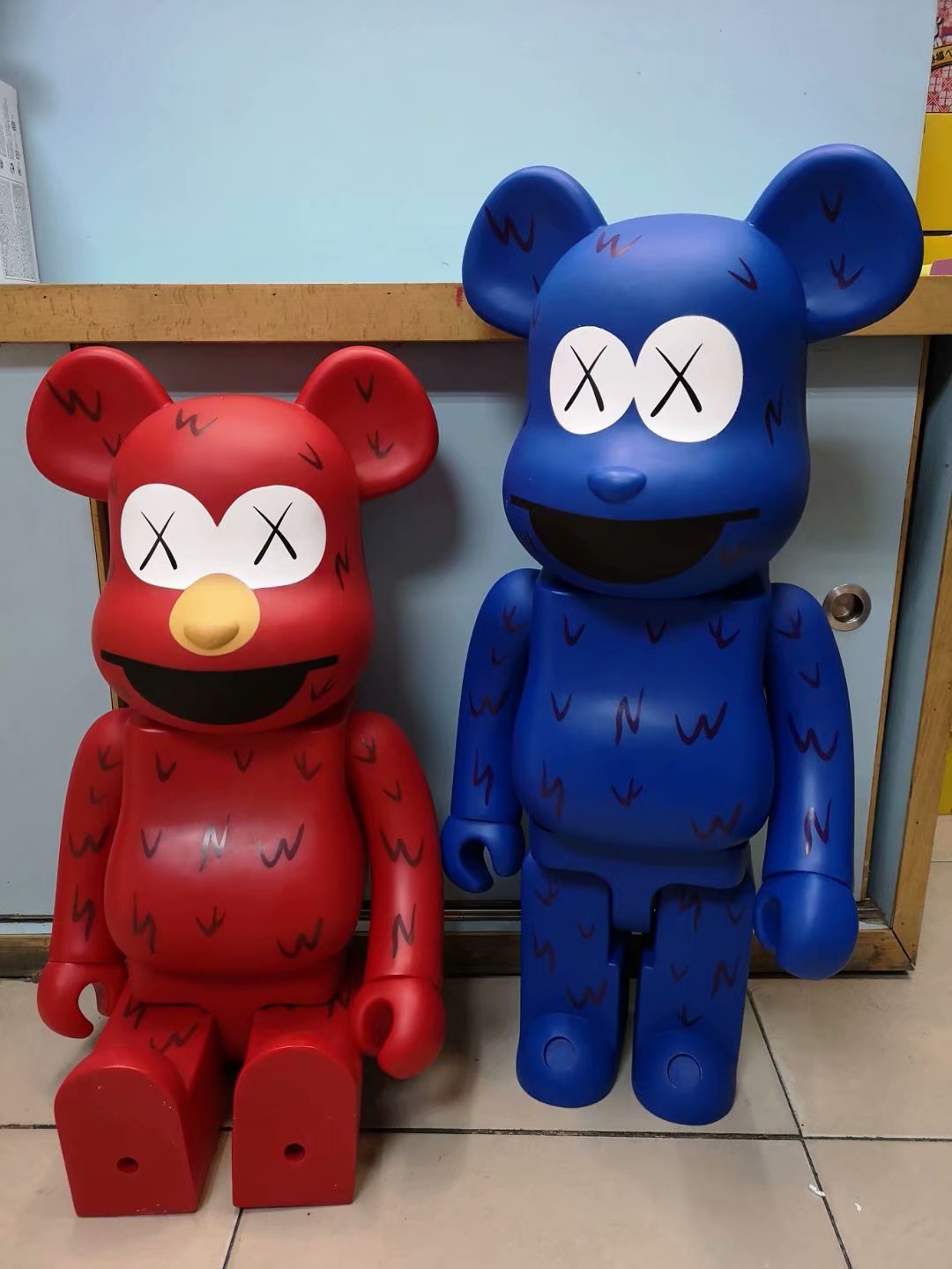 bearbrick1000%新钢暴力熊客厅摆件手办积木熊sesamestreet模型