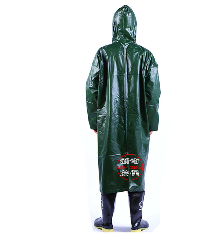 成人连体雨衣 pvc牛筋复合大褂式雨衣 加厚工地施工户外雨披