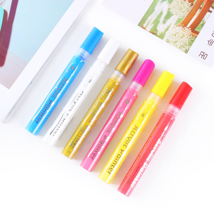 手绘丙烯马克笔油漆笔彩色diy相册照片涂鸦绘画记号笔黑卡纸画笔