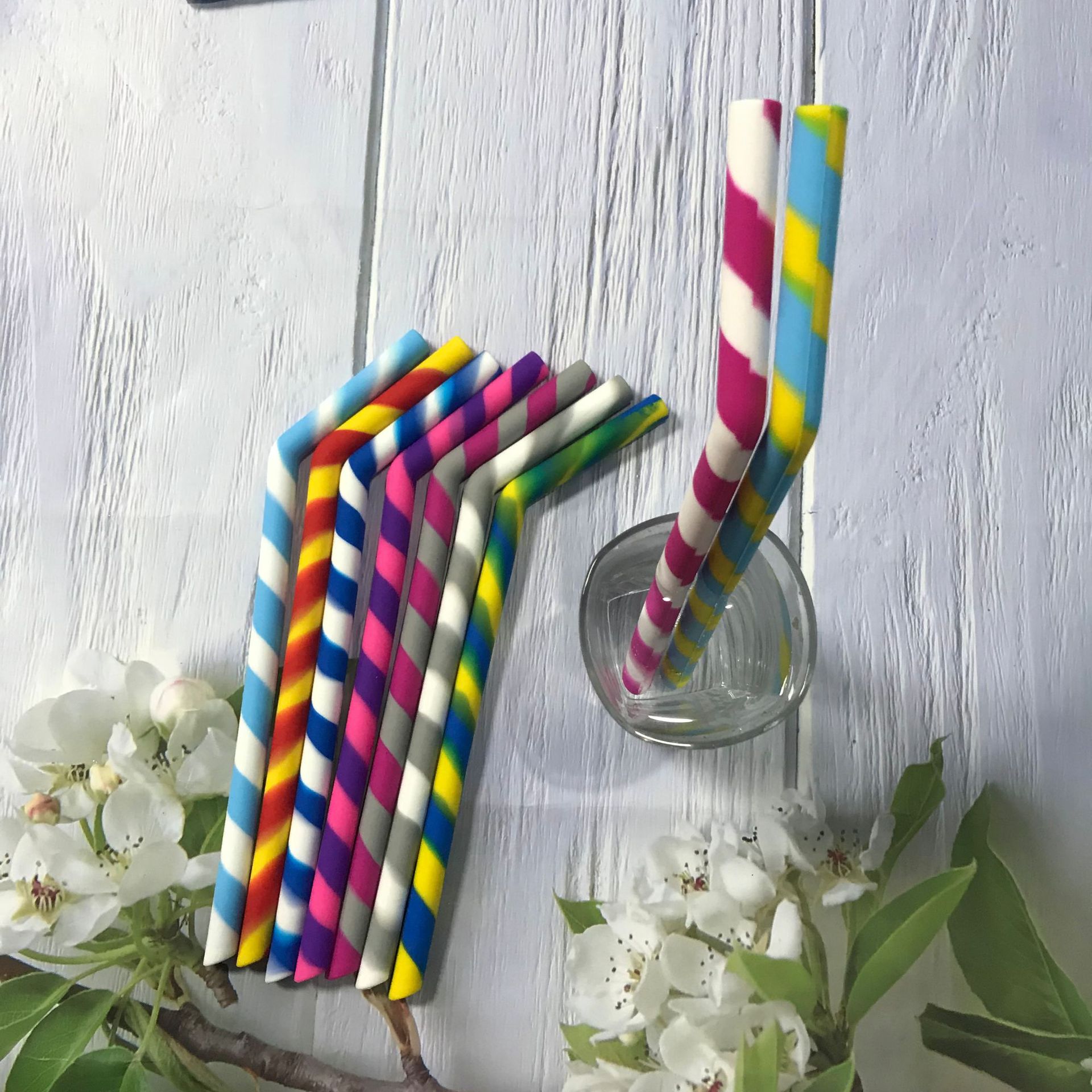 食品级硅胶花式吸管 硅胶弯管果汁奶茶饮料吸管 硅胶吸管厂家