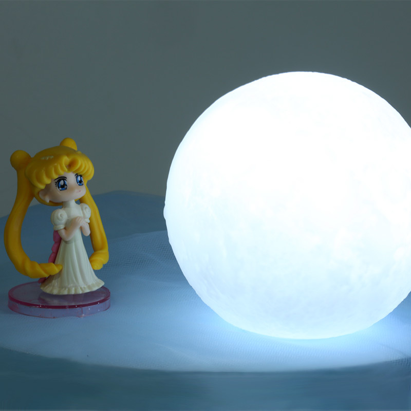 车饰烂漫唯美蛋糕装饰亚克力月亮藤球灯发光星星月亮插件闪光月亮