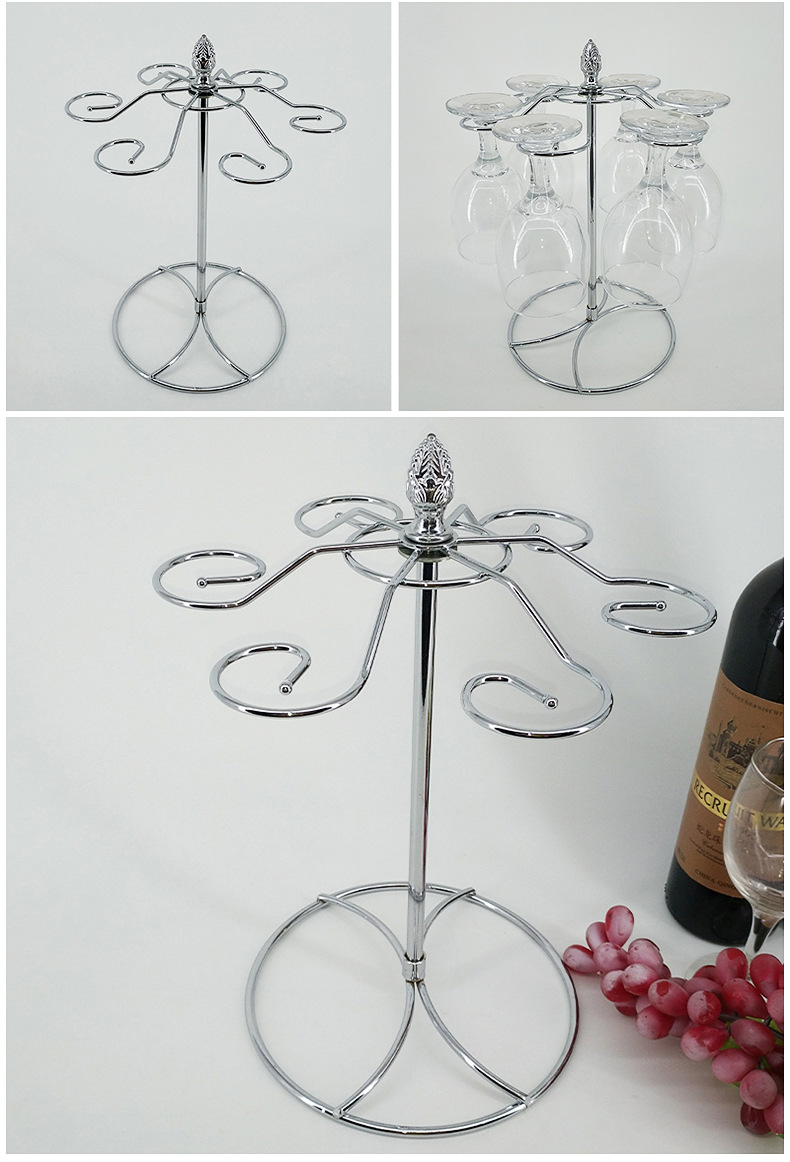 家具装修简易红酒杯架 倒挂创意红酒架子 餐厅红酒吊杯架一件代发