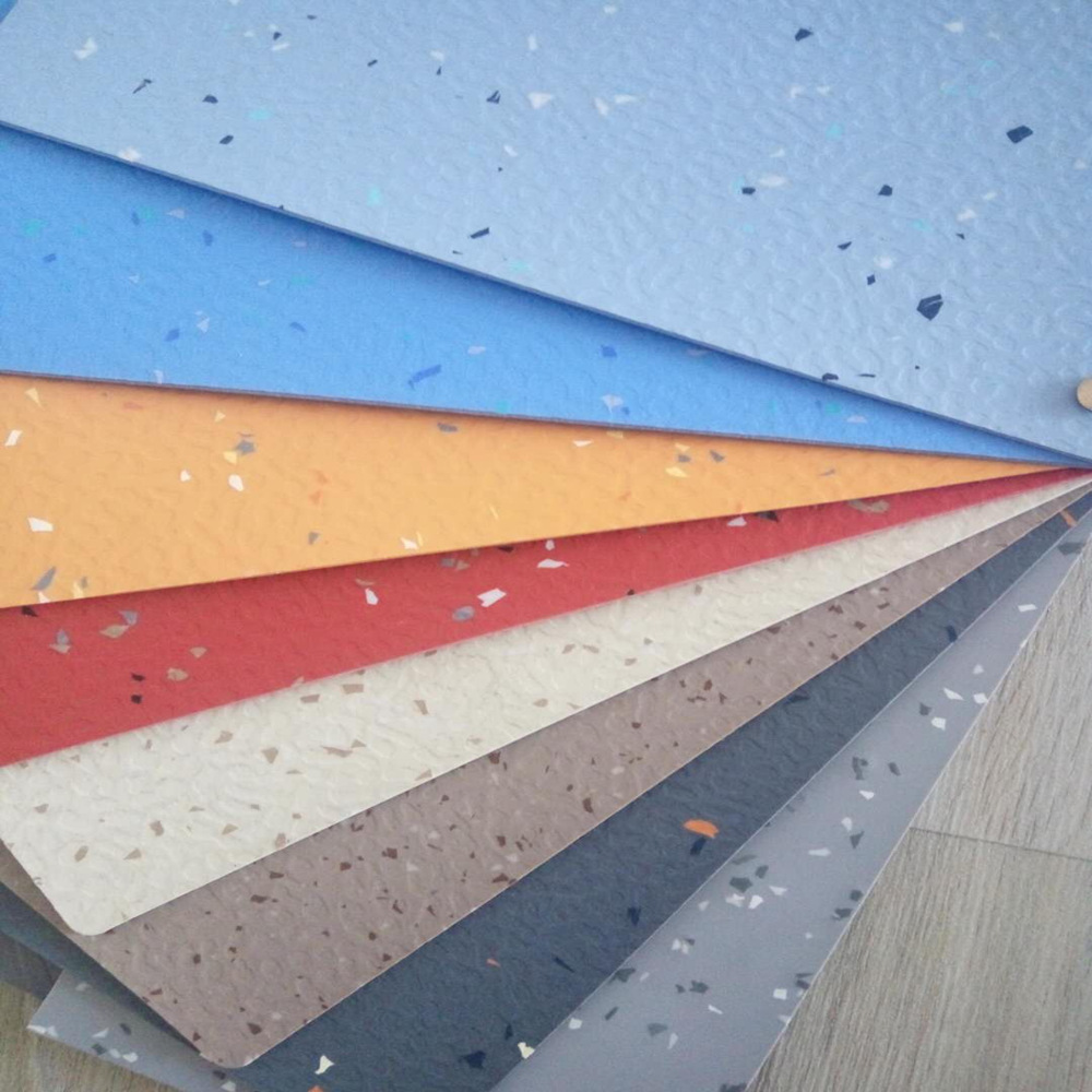 pvc仿橡胶地板 电厂医院实验室博物馆图书馆展厅用 pvc橡塑地板