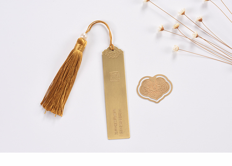 金属书签定 制中国风祥云套装金属书签批发 可印logo