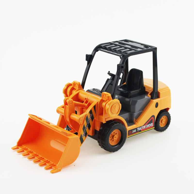 力利儿童惯性工程车铲车压路机小型内燃式叉车可升降助力小汽车