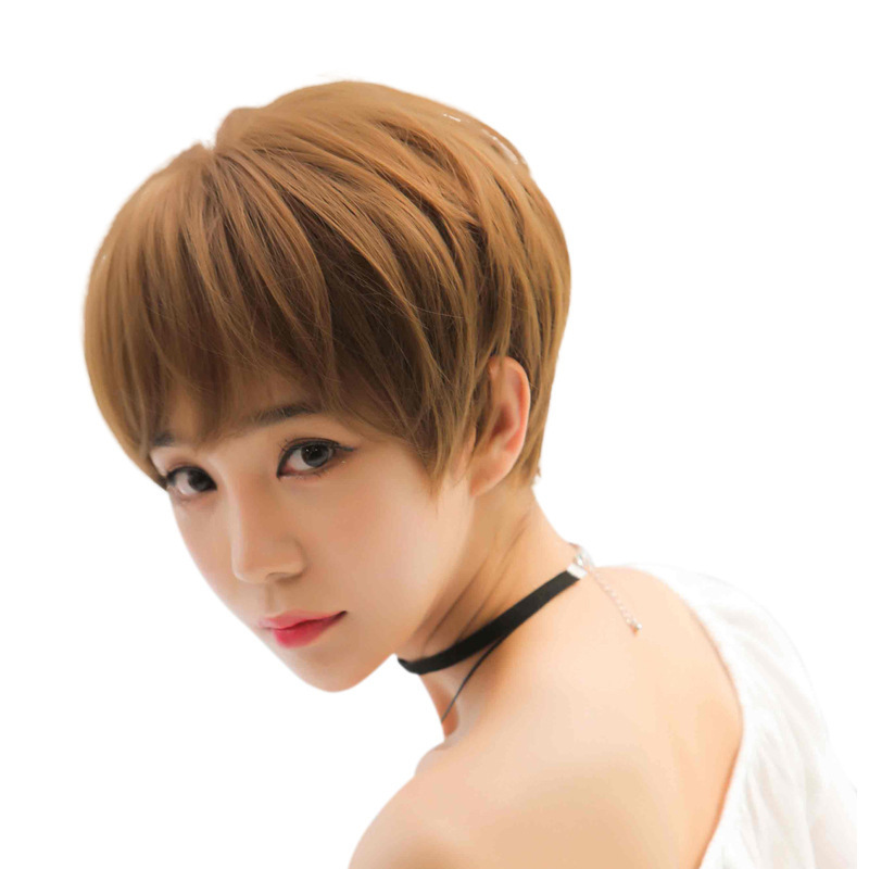 假发女短发bobo头 波波头 韩国帅气短直发自然逼真蓬松手织大头皮