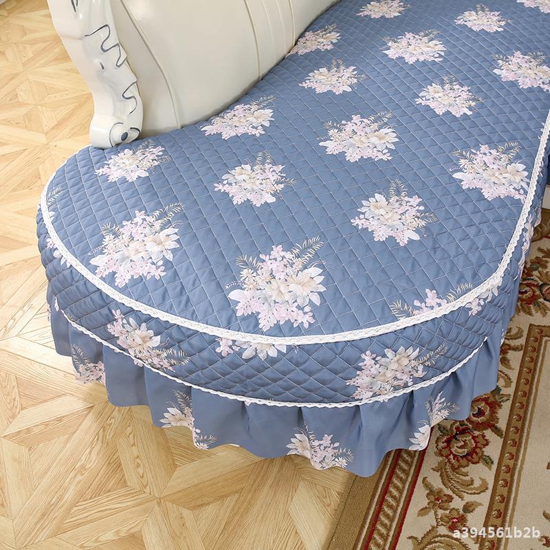 定做弧形欧式沙发垫全包布艺四季防滑u形全盖贵妃脚踏沙发罩套圆