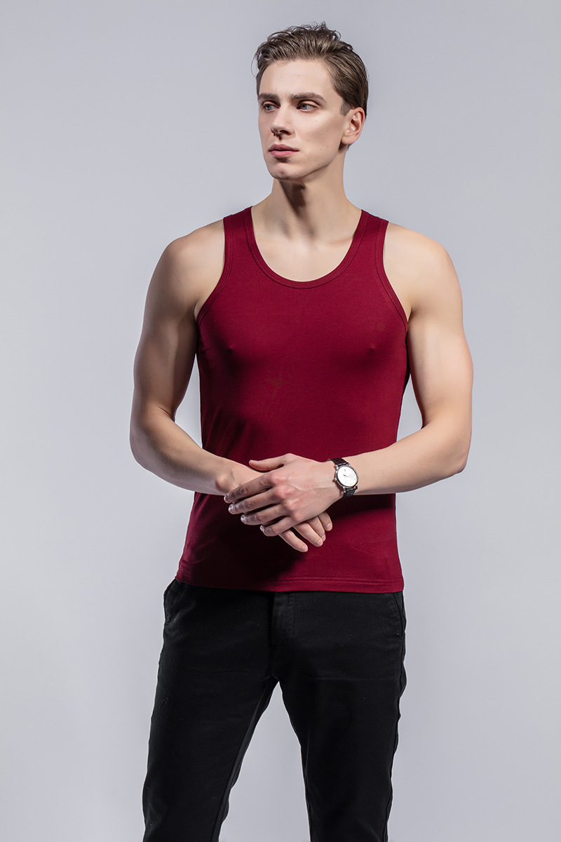 2020夏季新款男装跨栏背心莫代尔面料厂家直销