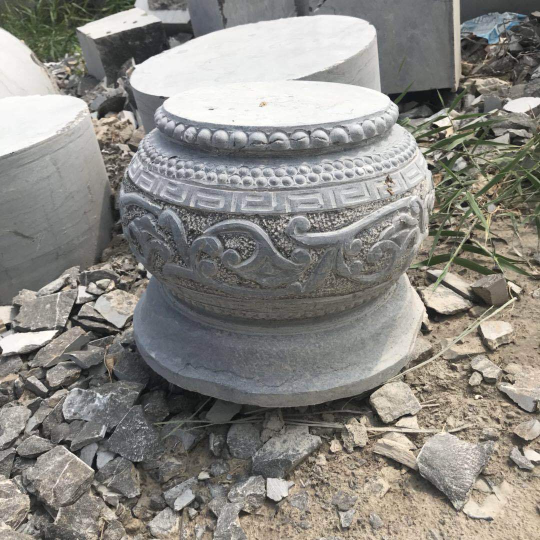 厂家销售石柱墩 寺庙园林石雕柱础石 加工定做柱墩石