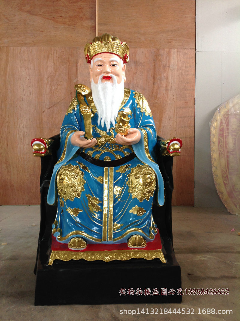 4米树脂玻璃钢佛像神像土地公公 福德正神寿公寿婆土地神