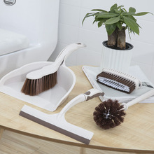 厂家批发创意新款桌面塑料扫把簸箕五件套玻璃浴室刮水器批发