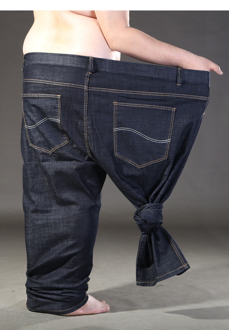 400斤内特大码牛仔裤男宽松加肥加大男裤 超肥超大码胖子裤5x-8xl