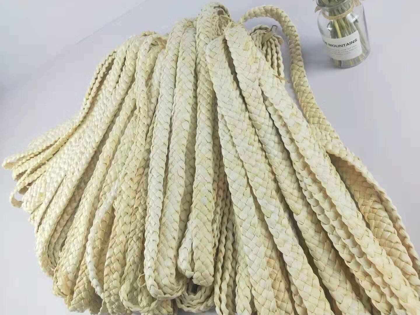 5cm 辫子 草辫 白色草辫 宠物辫玉米叶辫