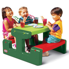 美国小泰克进口儿童过家家玩具野餐桌学习吃饭桌椅组合户外游戏桌