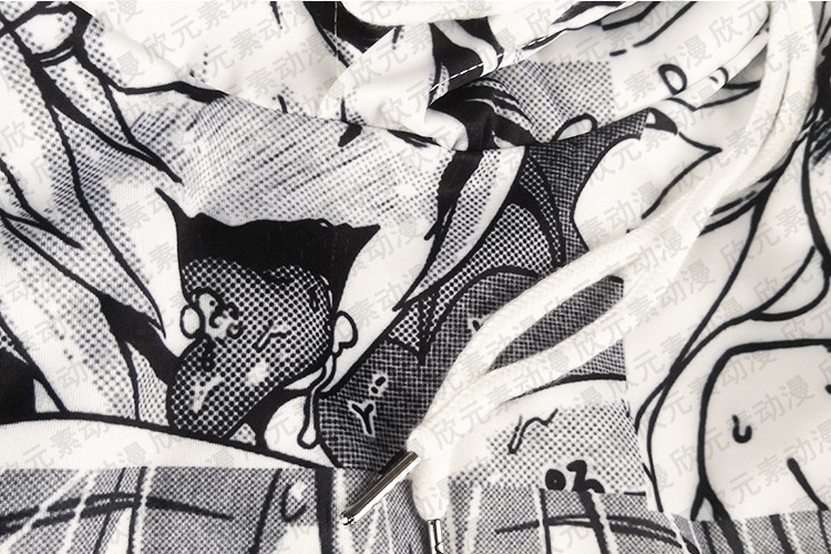 黑白2019外贸爆款卫衣漫画阿3dahe黑gao拉链连帽颜渡我周边被身子