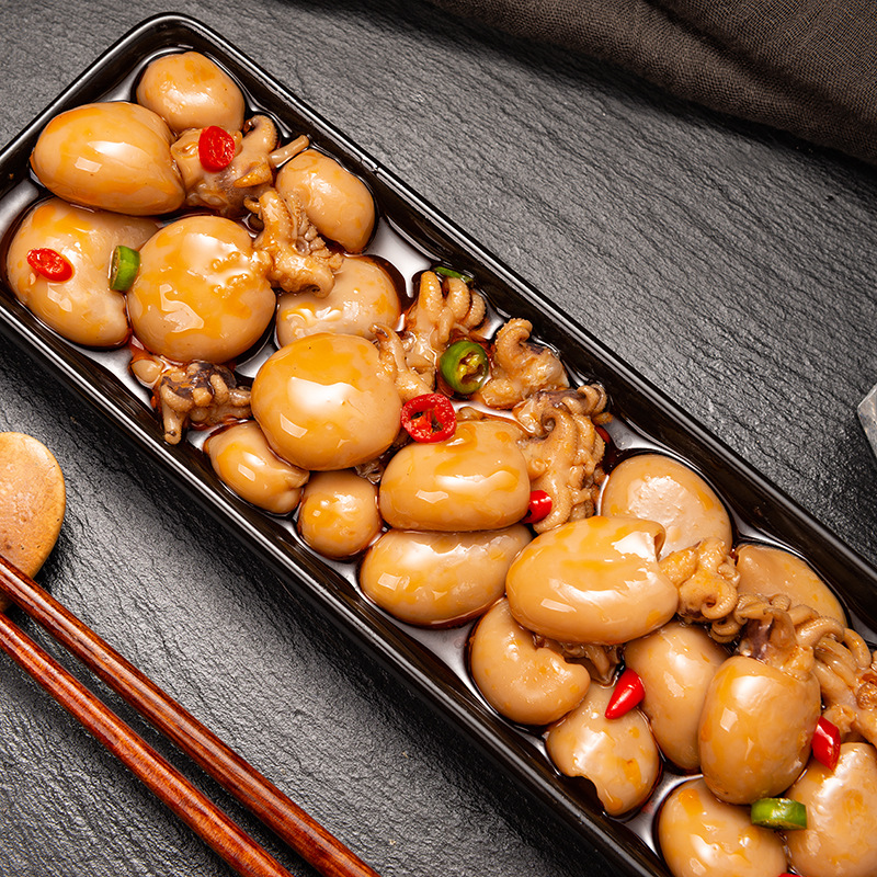 【熟食罐装】 烟台特产 网红即食海鲜麻辣香辣墨鱼仔熟食零食批发