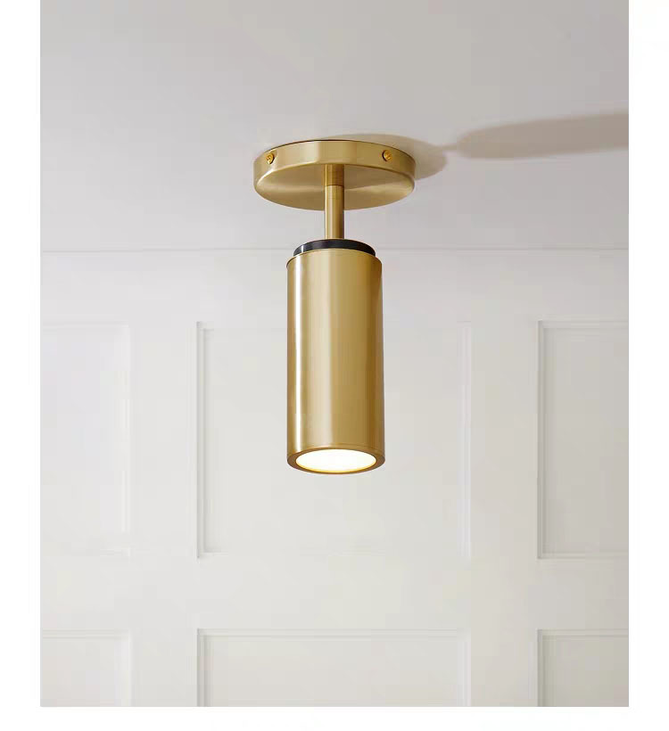 后现代简约全铜射灯客厅卧室玄关过道阳台吸顶灯北欧天花led灯