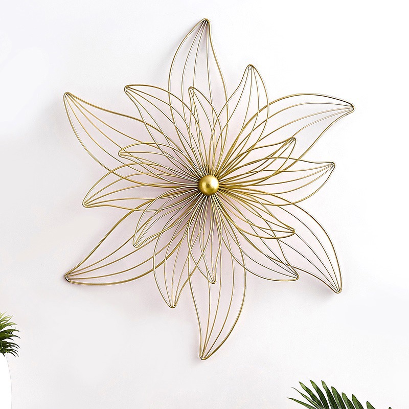 金属铁艺壁饰墙饰 壁挂花朵 现代室内家居背景墙金属壁饰抽象简约