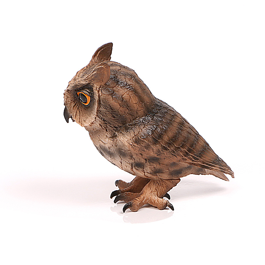 仿真飞禽鸟类火烈鸟老鹰鹦鹉孔雀动物模型 实心动物搪胶装饰摆件