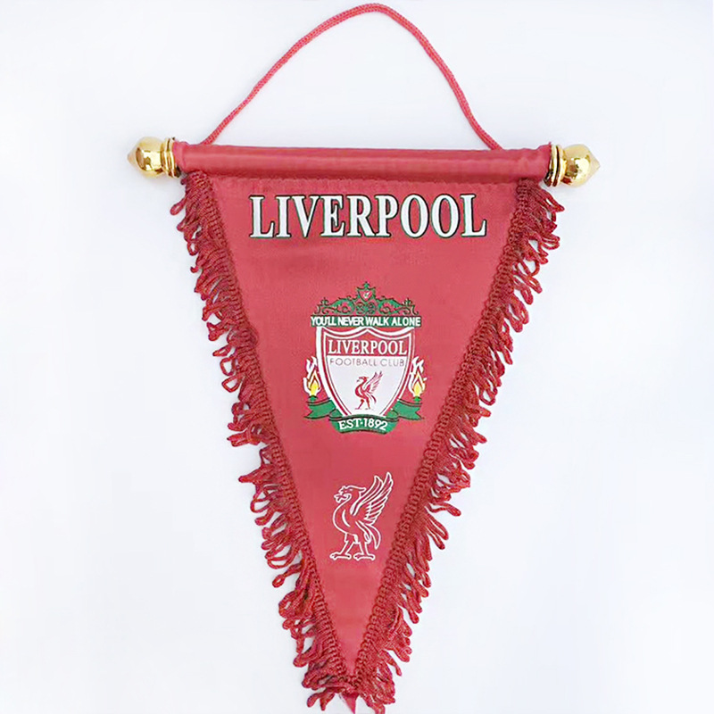 2021欧洲杯足球交换旗装饰旗足球俱乐部小三角旗旗子批发