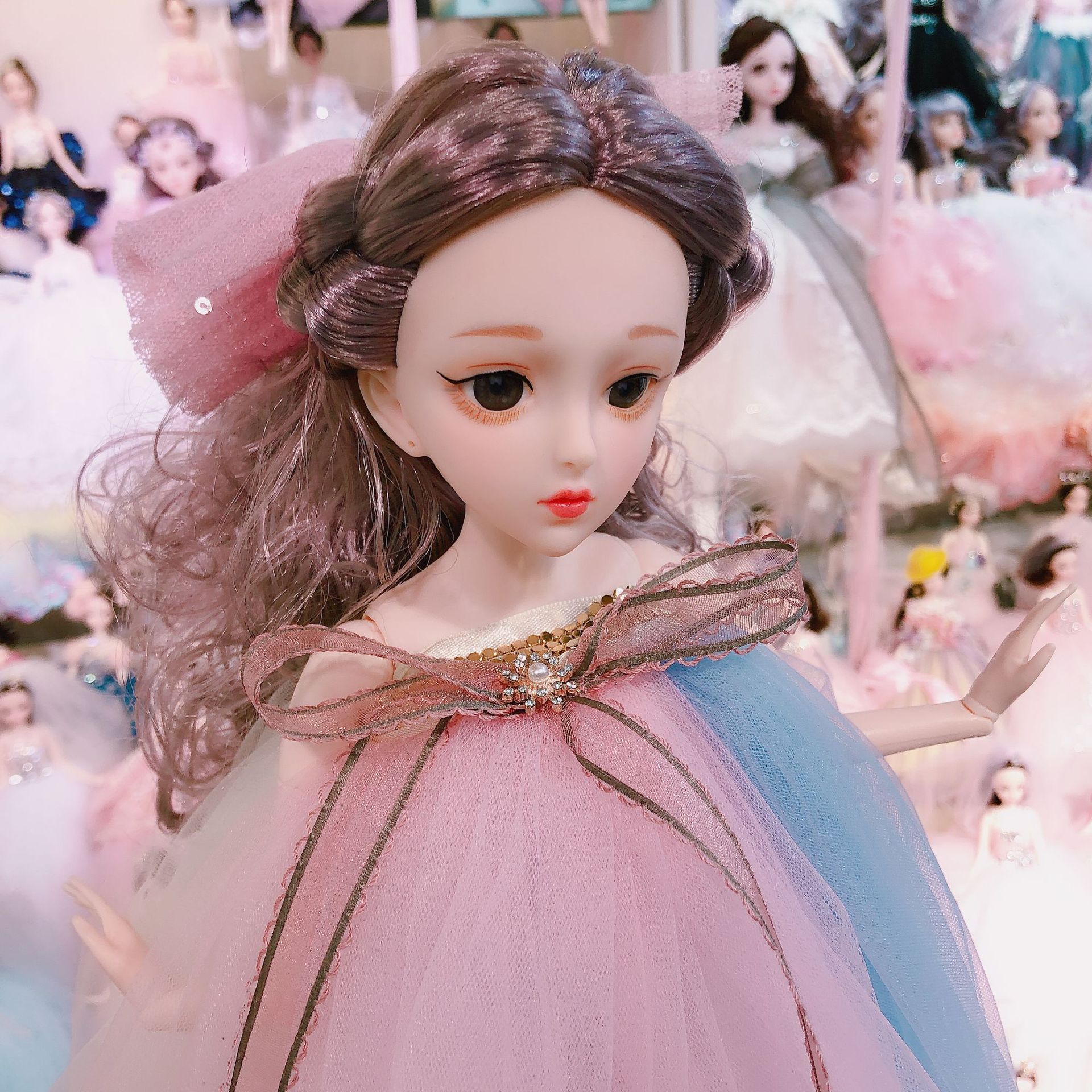 叶安心公主 芭比洋娃娃礼盒套装 女孩生日圣诞礼物汽车摆件玩具