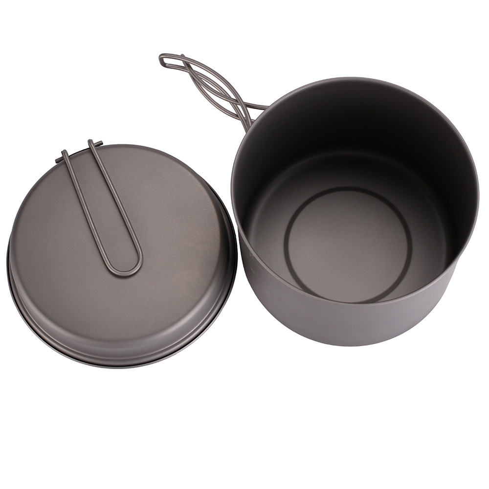 正品ckw-1600千橡树套锅户外炊具钛锅 2-3人野营套锅带煎锅