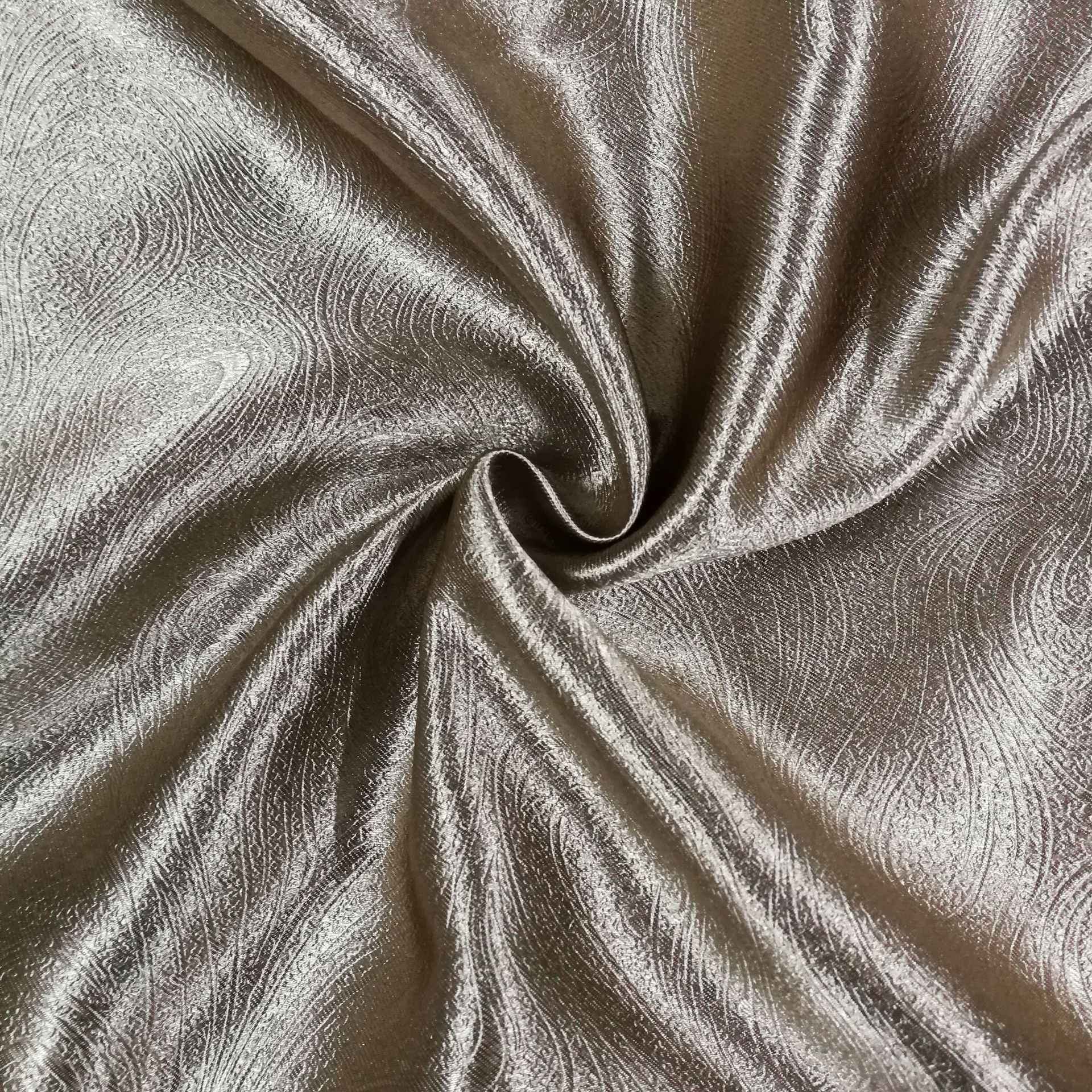 涤纶防火阻燃面料指纹压花窗帘布