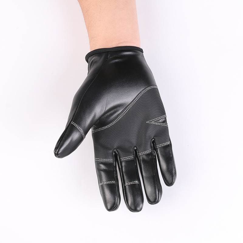 男女士户外触屏防水皮手套防风骑行运动秋冬保暖登山滑雪健身手套
